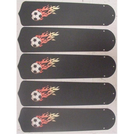 Ceiling Fan Designers 52SET-KIDS-FSB Flaming Soccer Balls 52 in. Ceiling Fan Blades Only