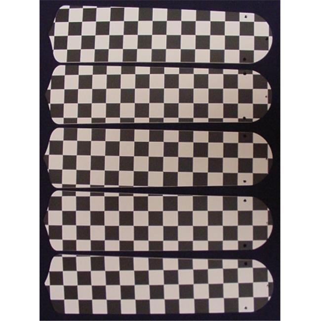 Ceiling Fan Designers 52SET-KIDS-KCF Checkered Flag 52 in. Ceiling Fan Blades Only