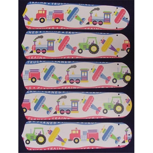 Ceiling Fan Designers 52SET-KIDS-KPTT Planes Trains Trucks 52 in. Ceiling Fan Blades Only