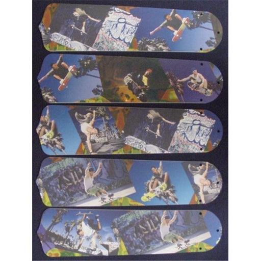 Ceiling Fan Designers 52SET-KIDS-RSS Radical Skateboards 52 in. Ceiling Fan Blades Only