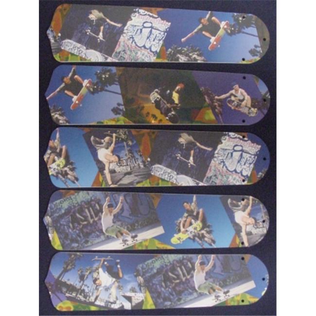 Ceiling Fan Designers 52SET-KIDS-RSS Radical Skateboards 52 in. Ceiling Fan Blades Only