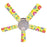 Ceiling Fan Designers 52FAN-IMA-FPBY Flower Power Butterflies Yellow Ceiling Fan 52 In.