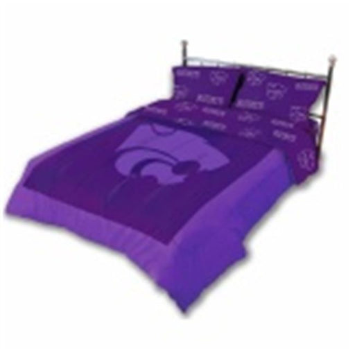 Comfy Feet KSUCMQU Kansas State Reversible Comforter Set - Queen