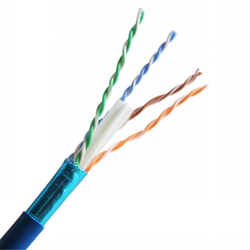 Comprehensive C5EPSH350BLU-1000R Cat 5e Shielded Plenum 350MHz Solid Blue Bulk Cable 1000 ft.&#44; Reel
