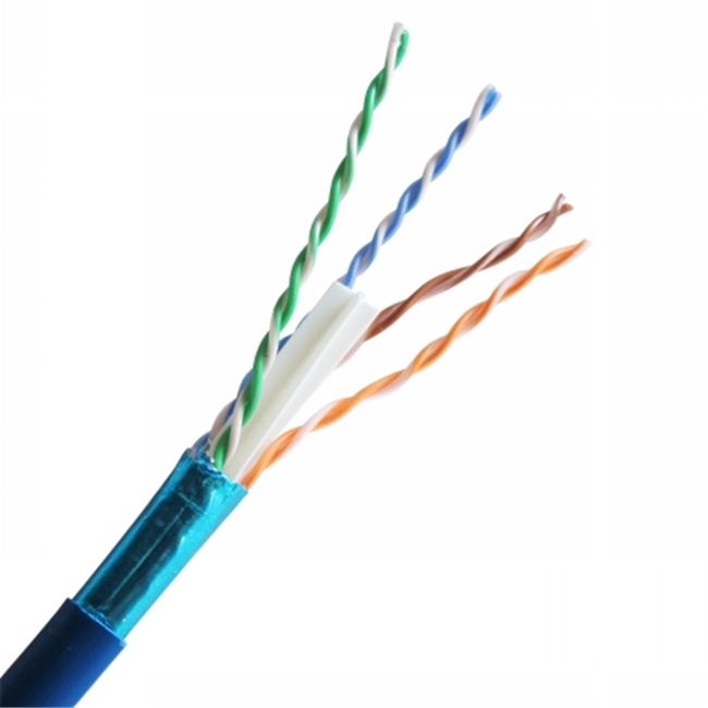 Comprehensive C5EPSH350BLU-1000R Cat 5e Shielded Plenum 350MHz Solid Blue Bulk Cable 1000 ft.&#44; Reel