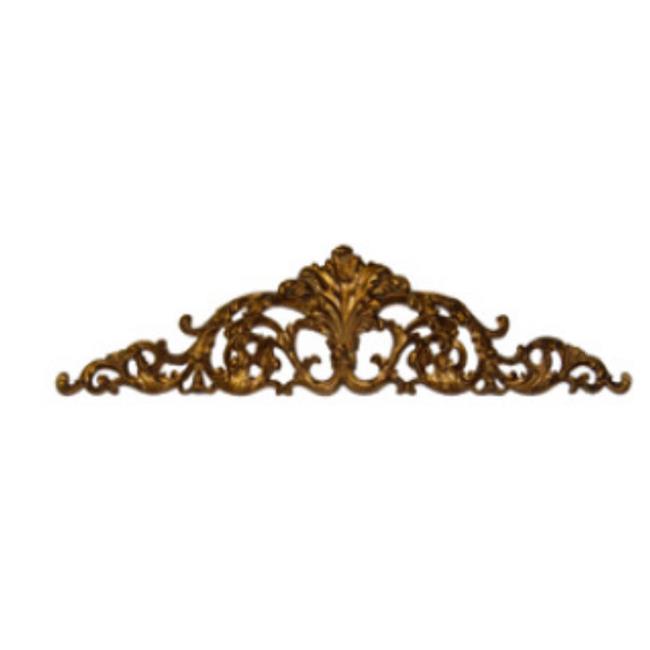 Hickory Manor House 6956ET Open Leaf Acanthus Overdoor - Etineene Gold