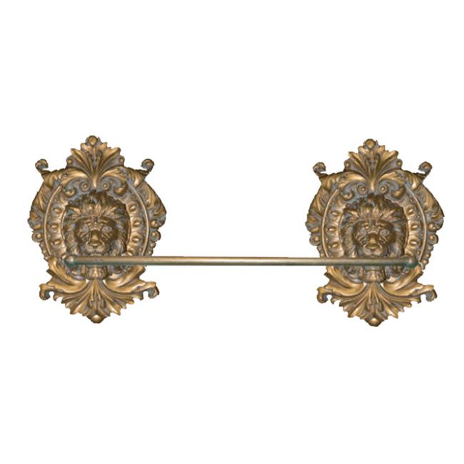 Hickory Manor House HM1613 AG Lion Medallion Towel Bar - Antique Gold