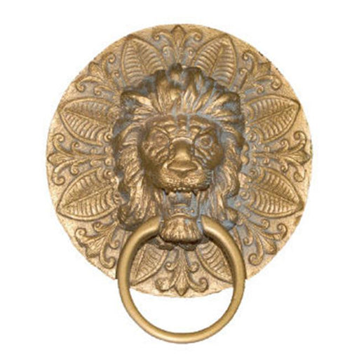 Hickory Manor House HM81209TH AG Round Lion Plaque Towel Holder - Antique Gold