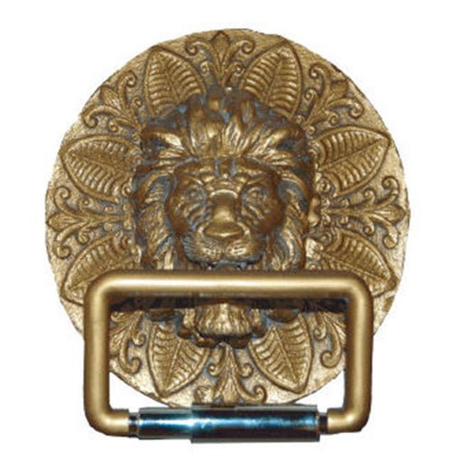 Hickory Manor House HM81209TP AG Round Lion Plaque Toilet Paper Holder - Antique Gold