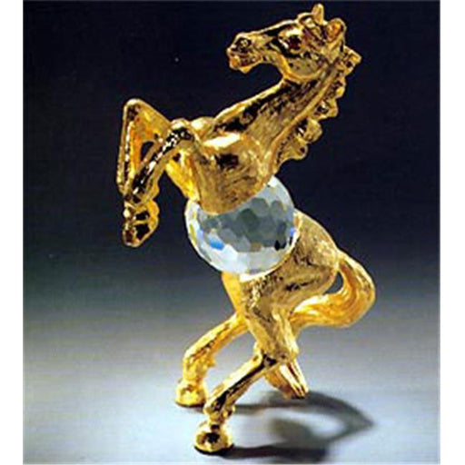 Asfour Crystal 616-27G 4.4 L x 4.44 H in. Crystal Horse Animals Figurines