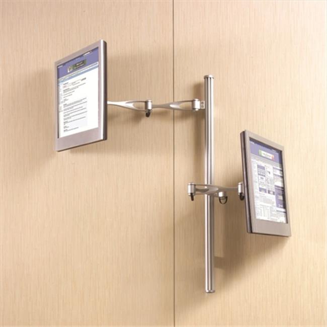 Cotytech MW-D1A2L Wall Mount For Two Monitors Long Pole Double Arm