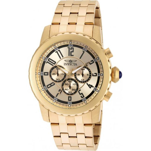 Invicta 19465 Mens Specialty Quartz Chronograph Gold Dial Watch