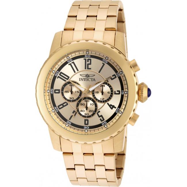 Invicta 19465 Mens Specialty Quartz Chronograph Gold Dial Watch