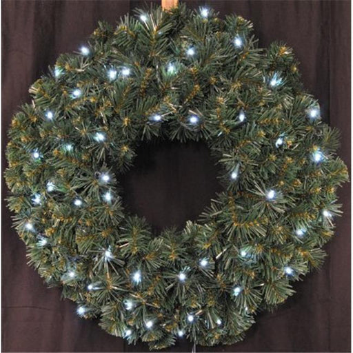 Winterland WL-GWSQ-03-LCW-BAT 3 ft. Prelit Battery Operated Cool White LED Sequoia Wreath