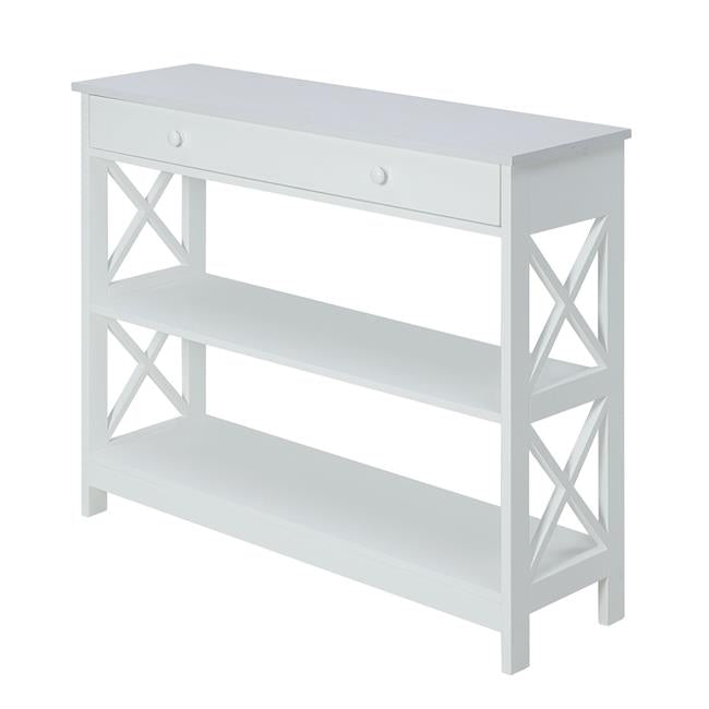 Oxford 1 Drawer Console Table&#44; White