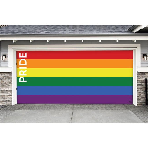 My Door Decor 285905PRDE-002 7 x 16 ft. Pride Text Outdoor LGBT Door Mural Sign Car Garage Banner Decor&#44; Multi Color