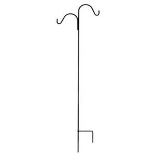 Panacea Products 259430 84 in. Green Thumb Double Offset Shepherds Hook&#44; Black - Powder Coated Steel