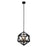 Dainolite ARC-143C-AB 3 Light Chandelier&#44; Matte Black with Antique Brass Accents