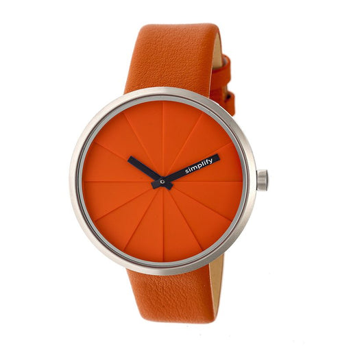 Simplify 4006 The 4000 Unisex Wrist Orange Leather Watch