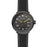 Simplify SIM7105 The 7100 Leather-Band Watch with Date&#44; Black & Yellow