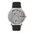 Simplify SIM7001 Unisex The 7000 Casual Analog Leather Band Watch - Silver&#44; Black & White