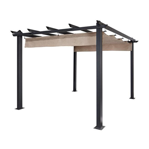 Aleko PERGSAND-UNB 9 x 9 ft. DIY Frame Aluminum Grape Trellis Pergola Gazebo Outdoor Canopy&#44; Sand