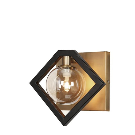 1 Light Wall Sconce&#44; Matte Black & Vintage Bronze