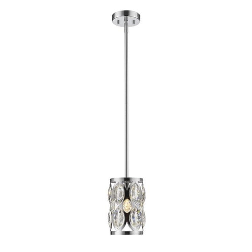 Z-Lite 6010MP-CH Dealey Metropolitan 1 Light Mini Pendant - Chrome&#44; Clear