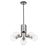 Z Lite 477-6MB-BN 27 in. Parsons 6 Light Matte Black & Brushed Nickel Chandelier Ceiling Light