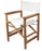 SeaTeak 60067-WHT Directors Chair&#44; White Seat Cover