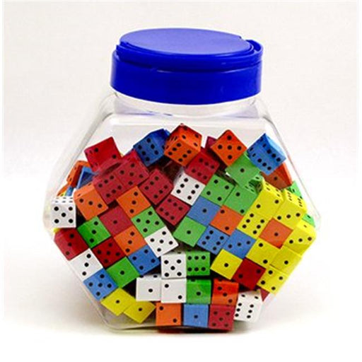 Koplow Games Inc. KOP16808 16Mm Foam Dice Tub Of 200 Assorted Color Spot