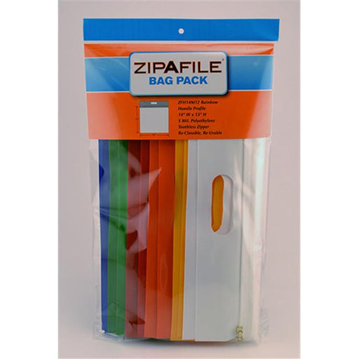 Bags Of Bags BOBZFH14M12 Zipafile Storage Bags Pack Of 12