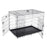 Trademark Global AF321009 42 in. Folding Pet Crate Double Door Kennel Wire Cage