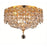 Elegant Lighting 1900F10G-SS 10 D x 9 in. Century Collection Flush Mount - Swarovski Elements&#44; Gold