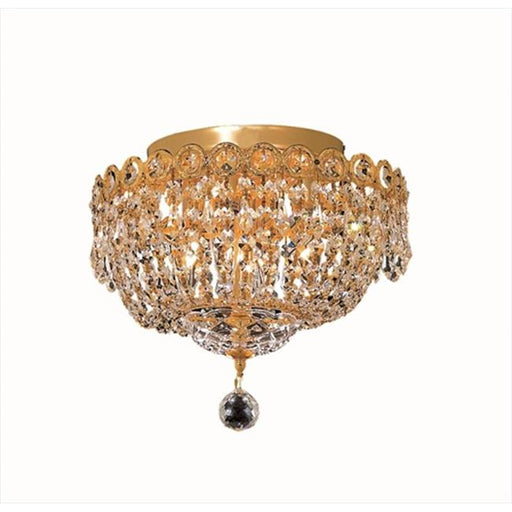 Elegant Lighting 1900F12G-RC 12 D x 10 in. Century Collection Flush Mount - Royal Cut&#44; Gold