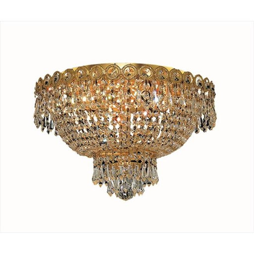Elegant Lighting 1900F16G-RC 16 D x 10 in. Century Collection Flush Mount - Royal Cut&#44; Gold