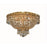 Elegant Lighting 1900F16G-SA 16 D x 10 in. Century Collection Flush Mount - Spectra Swarovski&#44; Gold