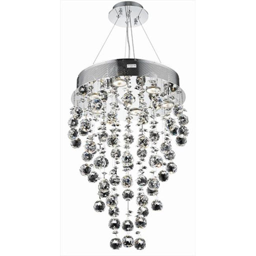 Elegant Lighting 2006D16C-SS 16 D x 24 in. Galaxy Collection Hanging Fixture - Swarovski Elements&#44; Chrome
