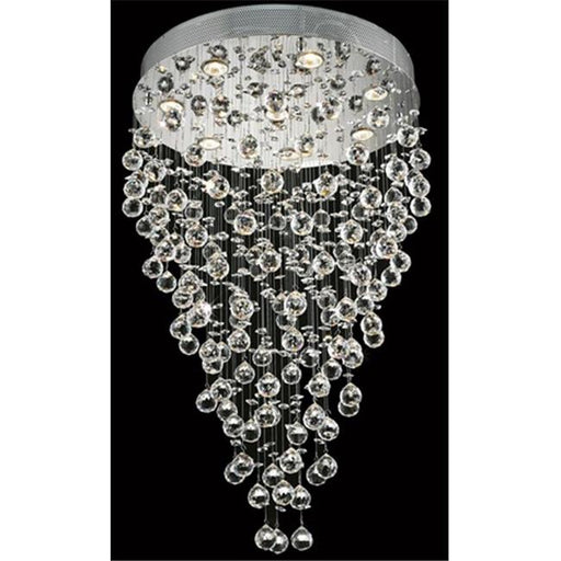 Elegant Lighting 2006D24C-SS 24 D x 36 in. Galaxy Collection Hanging Fixture - Swarovski Elements&#44; Chrome