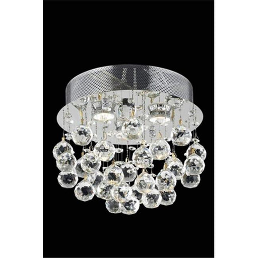 Elegant Lighting 2006F13C-RC 13 x 12 in. Galaxy Collection Flush Mount - Royal Cut&#44; Chrome