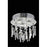 Elegant Lighting 2006F13SC-SS 13 D x 12 in. Galaxy Collection Flush Mount Prism Drops - Swarovski Elements&#44; Chrome