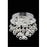 Elegant Lighting 2006F14C-EC 14 D x 14 in. Galaxy Collection Flush Mount - Elegant Cut&#44; Chrome