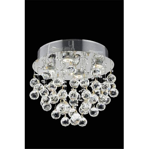 Elegant Lighting 2006F14C-RC 14 D x 14 in. Galaxy Collection Flush Mount - Royal Cut&#44; Chrome