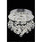 Elegant Lighting 2006F16C-SS 16 D x 16 in. Galaxy Collection Flush Mount - Swarovski Elements&#44; Chrome