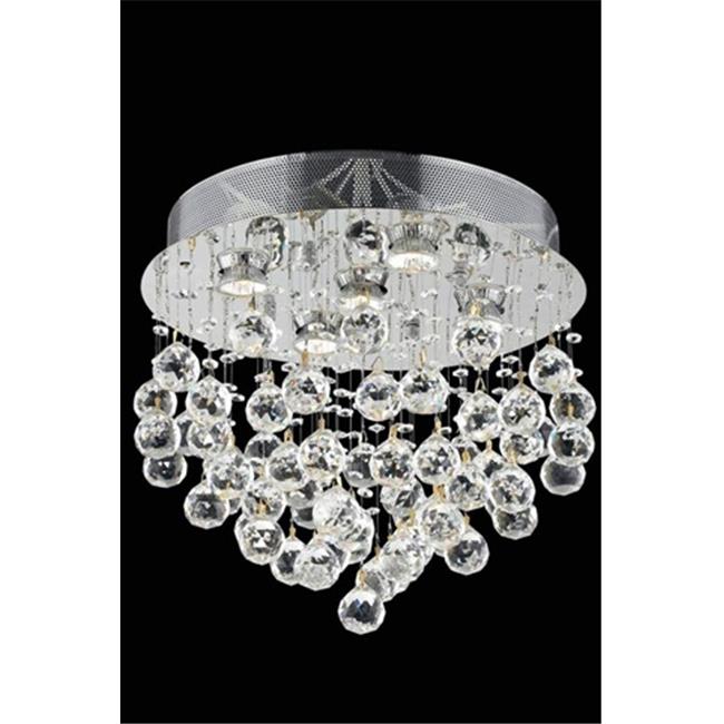 Elegant Lighting 2006F16C-SS 16 D x 16 in. Galaxy Collection Flush Mount - Swarovski Elements&#44; Chrome
