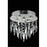 Elegant Lighting 2006F16SC-EC 16 D x 16 in. Galaxy Collection Flush Mount Prism Drops - Elegant Cut&#44; Chrome