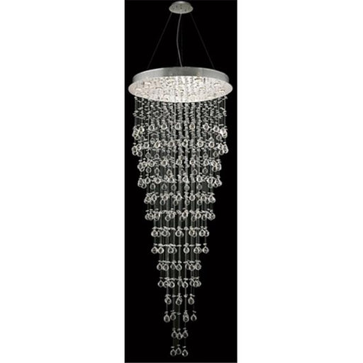 Elegant Lighting 2006G30C-RC 30 D x 80 in. Galaxy Collection Large Hanging Fixture - Royal Cut&#44; Chrome