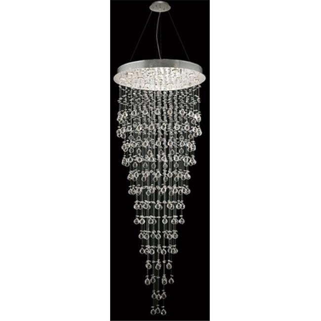 Elegant Lighting 2006G30C-RC 30 D x 80 in. Galaxy Collection Large Hanging Fixture - Royal Cut&#44; Chrome