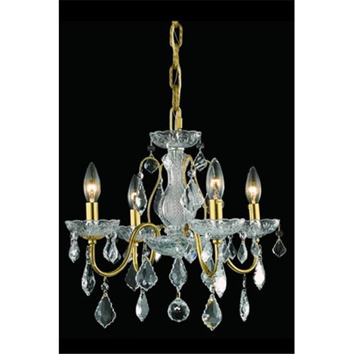 Elegant Lighting 2015D17G-RC 17 D x 15 in. St. Francis Collection Hanging Fixture - Royal Cut&#44; Gold