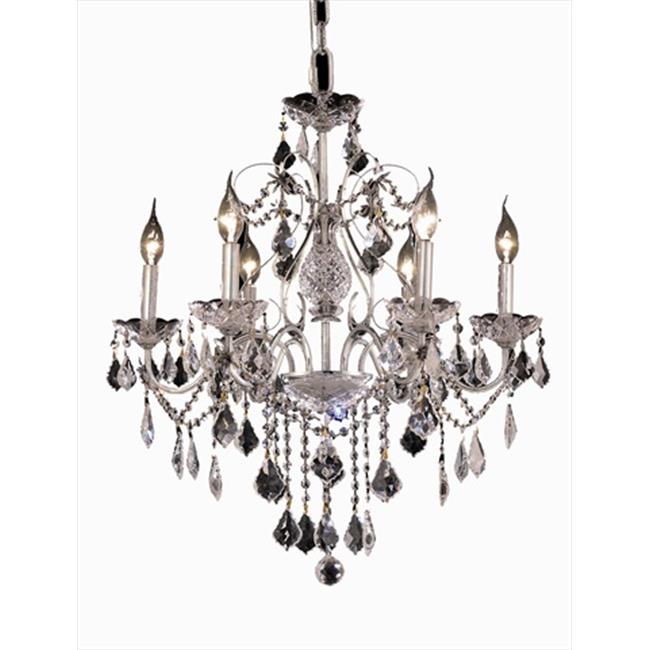 Elegant Lighting 2015D24C-SS 24 D x 21 in. St. Francis Collection Hanging Fixture - Swarovski Elements&#44; Chrome